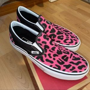 Pink Leopard Slip-On Vans